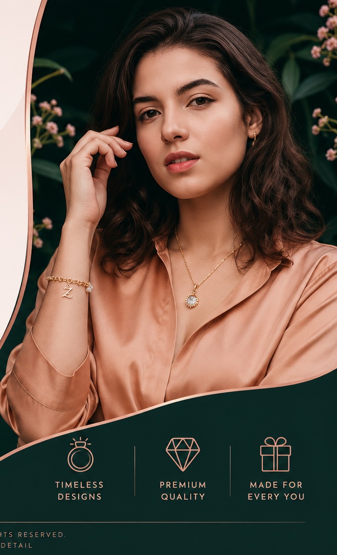 Woman wearing elegant ZAY JEWEL jewelry